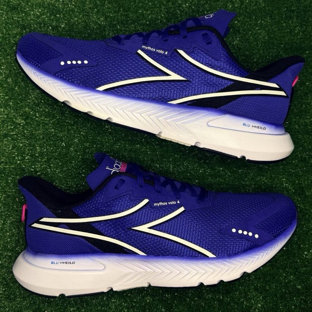 🔥 Diadora Mythos Blushield Volo 4 Men’s Running Shoes Size 11.5 Blue Sneakers